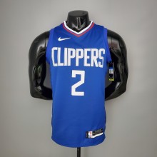 NBA Men Los Angeles Clippers Blue LEONARD#2 Jersey High Quality Name and Number Print
