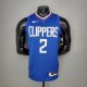 NBA Men Los Angeles Clippers Blue LEONARD#2 Jersey High Quality Name and Number Print