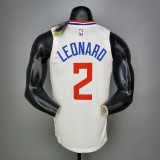 NBA Men Los Angeles Clippers White  LEONARD#2 Jersey High Quality Name and Number Print