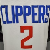 NBA Men Los Angeles Clippers White  LEONARD#2 Jersey High Quality Name and Number Print