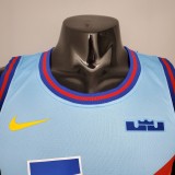 21/22 James#6 Slam dunk version blue NBA Jersey High Quality Name and Number Print