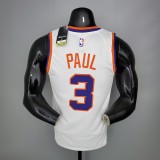 NBA Men Phoenix Suns White #3 PAUL Jersey High Quality Name and Number Print