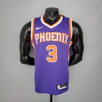 NBA Men Phoenix Suns Purple #3 PAUL Jersey High Quality Name and Number Print