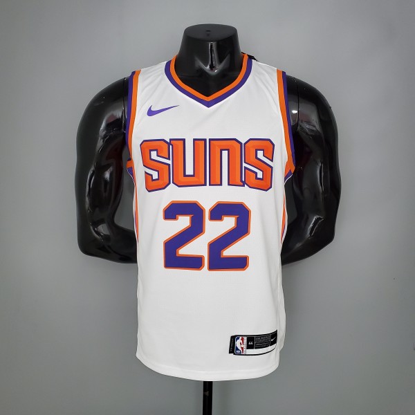 NBA Men Phoenix Suns White #22 AYTON Jersey High Quality Name and Number Print