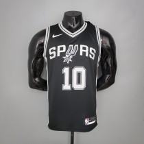 NBA Men San Antonio Spurs Black #10 DEROZAN Jersey High Quality Name and Number Print