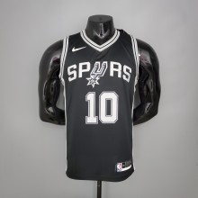 NBA Men San Antonio Spurs Black #10 DEROZAN Jersey High Quality Name and Number Print