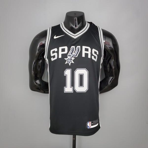 NBA Men San Antonio Spurs Black #10 DEROZAN Jersey High Quality Name and Number Print