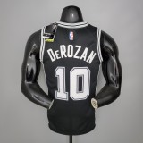 NBA Men San Antonio Spurs Black #10 DEROZAN Jersey High Quality Name and Number Print
