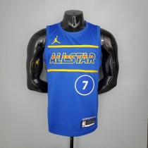 NBA Men 2021 All Star Jerseys Blue #7 DURANT Jersey High Quality Name and Number Print
