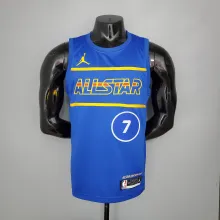 NBA Men 2021 All Star Jerseys Blue #7 DURANT Jersey High Quality Name and Number Print