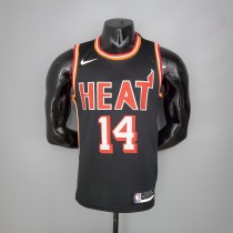 NBA Men Season 2018 Miami Heat Black #14 HERRO Jersey High Quality Name and Number Print