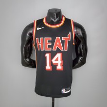 NBA Men Season 2018 Miami Heat Black #14 HERRO Jersey High Quality Name and Number Print