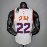 NBA Men Phoenix Suns White #22 AYTON Jersey High Quality Name and Number Print