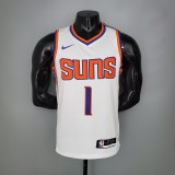NBA Men Phoenix Suns White #1 BOOKER Jersey High Quality Name and Number Print