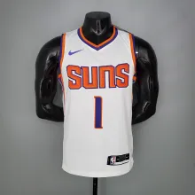 NBA Men Phoenix Suns White #1 BOOKER Jersey High Quality Name and Number Print
