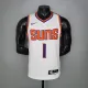 NBA Men Phoenix Suns White #1 BOOKER Jersey High Quality Name and Number Print