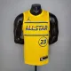 NBA Men 2021 All Star Jerseys Yellow #23 JAMES Jersey High Quality Name and Number Print