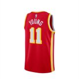 NBA Men Season 2020 Atlanta Hawks Red #11 YOUNG Jersey High Quality Name and Number Print