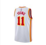 NBA Men Season 2020 Atlanta Hawks White #11 YOUNG Jersey High Quality Name and Number Print