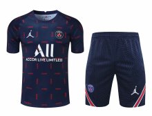 21/22 PSG Training Jersey--Short Sleeve and Short Pant Training Tracksuit