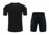 21/22 Chelsea Black Training Set--Short sleeve and Short Pant Training Tracksuit