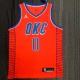 NBA New Season 2021 Men Oklahoma City Thunder Orange #0 WESTBROOK Jersey High Quality Name and Number Print
