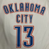 NBA Men Oklahoma City Thunder White #13 HARDEN Jersey High Quality Name and Number Print