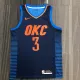 NBA Men Oklahoma City Thunder Dark Blue #3 PAUL Jersey High Quality Name and Number Print