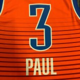 NBA New Season 2021 Men Oklahoma City Thunder Orange #3 PAUL Jersey High Quality Name and Number Print