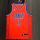 NBA New Season 2021 Men Oklahoma City Thunder Orange #3 PAUL Jersey High Quality Name and Number Print