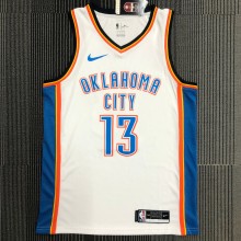 NBA Men Oklahoma City Thunder White #13 HARDEN Jersey High Quality Name and Number Print