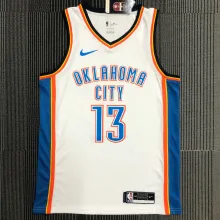 NBA Men Oklahoma City Thunder White #13 HARDEN Jersey High Quality Name and Number Print