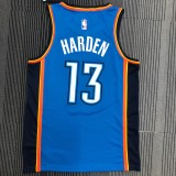NBA Men Oklahoma City Thunder Blue #13 HARDEN Jersey High Quality Name and Number Print