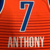 NBA New Season 2021 Men Oklahoma City Thunder Orange #7 ANTHONY Jersey High Quality Name and Number Print