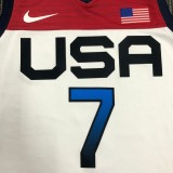 NBA Men Tokoyo Olimpics 2020 USA National White #7 DURANT Jersey High Quality Name and Number Print