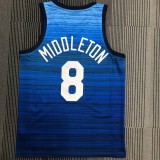 NBA Men Tokoyo Olimpics 2020 USA National Blue #8 MIDDLETON Jersey High Quality Name and Number Print