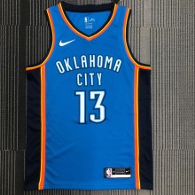 NBA Men Oklahoma City Thunder Blue #13 HARDEN Jersey High Quality Name and Number Print