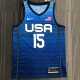 NBA Men Tokoyo Olimpics 2020 USA National Blue #15 BOOKER Jersey High Quality Name and Number Print