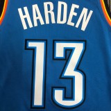 NBA Men Oklahoma City Thunder Blue #13 HARDEN Jersey High Quality Name and Number Print