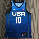 NBA Men Tokoyo Olimpics 2020 USA National Blue #10 TATUM Jersey High Quality Name and Number Print