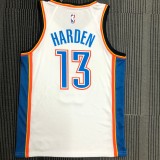 NBA Men Oklahoma City Thunder White #13 HARDEN Jersey High Quality Name and Number Print