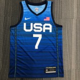 NBA Men Tokoyo Olimpics 2020 USA National Blue #7 DURANT Jersey High Quality Name and Number Print