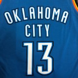 NBA Men Oklahoma City Thunder Blue #13 HARDEN Jersey High Quality Name and Number Print