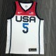 NBA Men Tokoyo Olimpics 2020 USA National White #5 LAVINE Jersey High Quality Name and Number Print