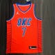 NBA New Season 2021 Men Oklahoma City Thunder Orange #7 ANTHONY Jersey High Quality Name and Number Print