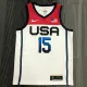 NBA Men Tokoyo Olimpics 2020 USA National White #15 BOOKER Jersey High Quality Name and Number Print