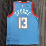NBA Men Los Angeles Clippers Light Blue #13 GEORGE Jersey High Quality Name and Number Print