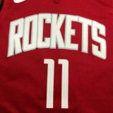 NBA Men Season 2021 Houston Rockets Red #11 YAO Jersey High Quality Name and Number Print