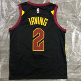 NBA Men Season 2021 Cleveland Cavaliers Black #2 IRVING Jersey High Quality Name and Number Print