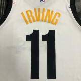 NBA Men Season 2021 Brooklyn Nets White City #11 IRVING Jersey High Quality Name and Number Print